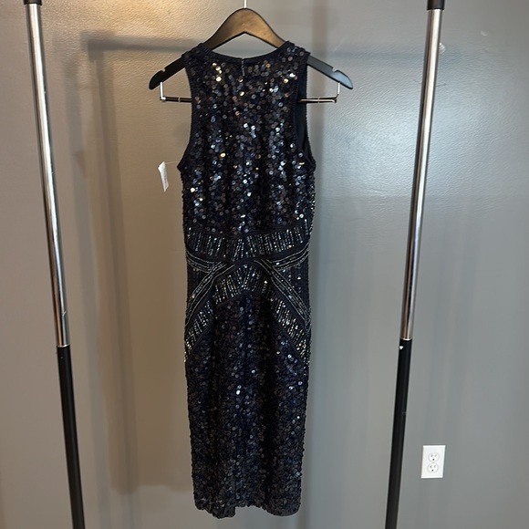Rachel Gilbert navy sequin formal dress. Size 8 but fits more like (size 4-6) - Picture 4 of 4